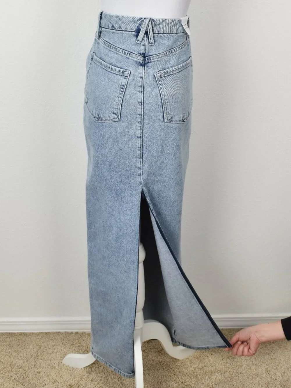Good American Uniform Maxi Skirt NEW - 0/25 - Picture 8 of 13